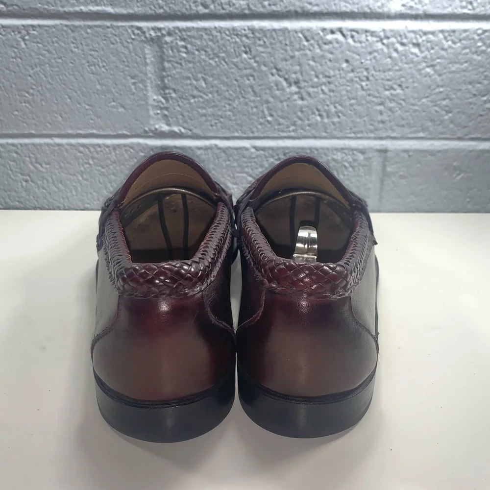 Allen Edmonds Burgundy Red Brown Leather Loafers Mens Size 11 Shoes Made In USA - Picture 4 of 8